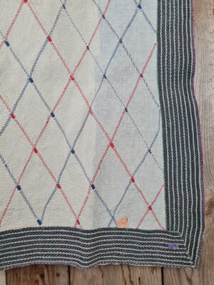Exquisite vintage Kantha quilt featuring authentic hand-stitched Indian patchwork, responsibly sourced and perfect as unique homeware.