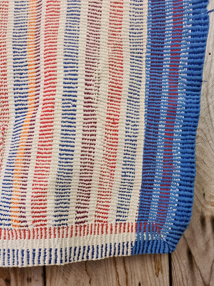 Exquisite vintage Kantha quilt featuring authentic hand-stitched Indian patchwork, responsibly sourced and perfect as unique homeware.