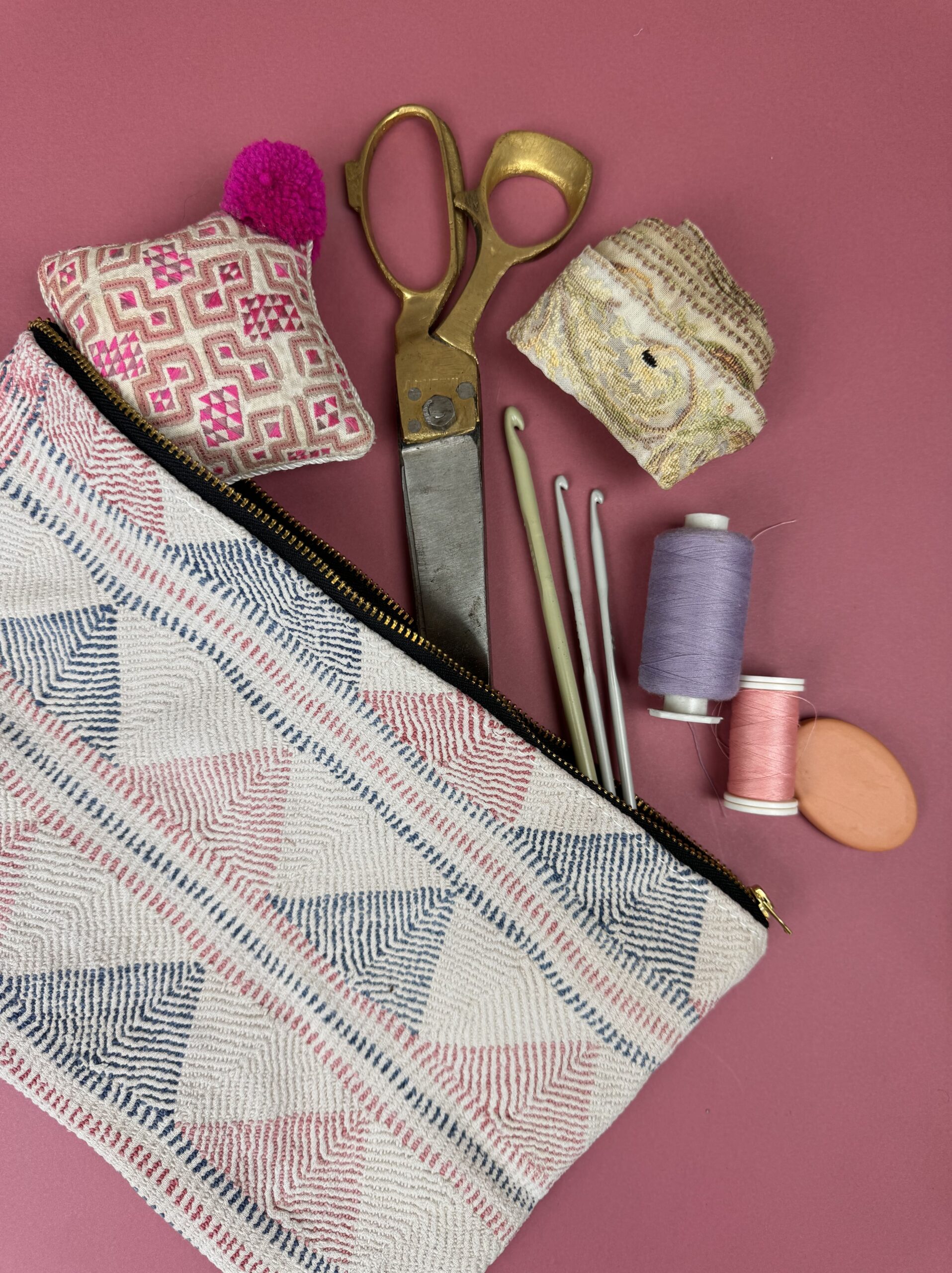 Colourful cotton kantha bags, pockets and purses, great for organising the smaller things in life. Made from recycled kantha quilts for the perfect accessory.