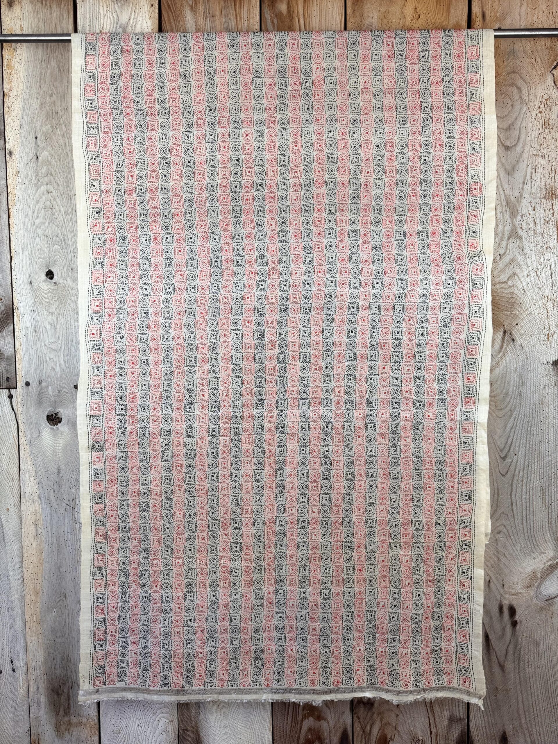 Silk scarf made from hand-stitched recycled sari silk