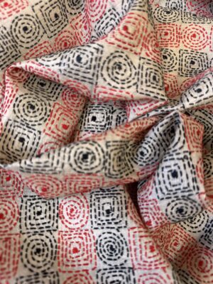 Silk scarf made from hand-stitched recycled sari silk