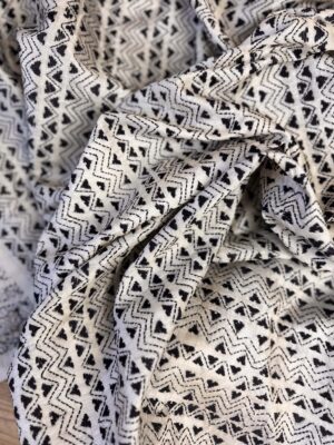 Silk scarf made from hand-stitched recycled sari silk