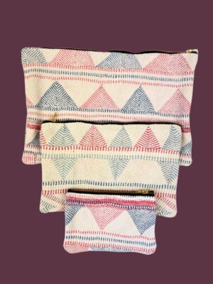 Colourful cotton kantha bags, pockets and purses, great for organising the smaller things in life. Made from recycled kantha quilts for the perfect accessory.