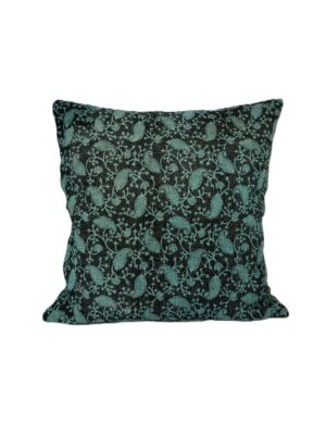 Exquisite vintage Kantha cushion featuring authentic hand-stitched Indian embroidery, responsibly sourced and perfect as unique homeware.