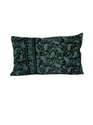 Exquisite vintage Kantha cushion featuring authentic hand-stitched Indian embroidery, responsibly sourced and perfect as unique homeware.