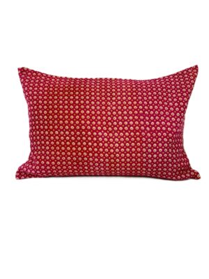 Exquisite vintage Kantha cushion featuring authentic hand-stitched Indian embroidery, responsibly sourced and perfect as unique homeware.
