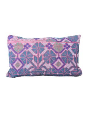Exquisite vintage Kantha cushion featuring authentic hand-stitched Indian embroidery, responsibly sourced and perfect as unique homeware.