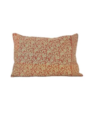 Exquisite vintage Kantha cushion featuring authentic hand-stitched Indian embroidery, responsibly sourced and perfect as unique homeware.