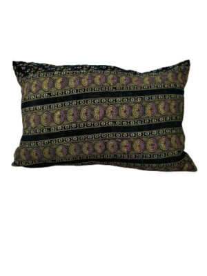 Exquisite vintage Kantha cushion featuring authentic hand-stitched Indian embroidery, responsibly sourced and perfect as unique homeware.