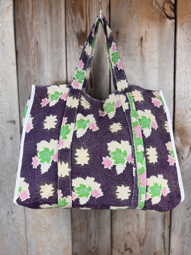 Colourful cotton kantha bags, pockets and purses, great for organising the smaller things in life. Made from recycled kantha quilts for the perfect accessory.