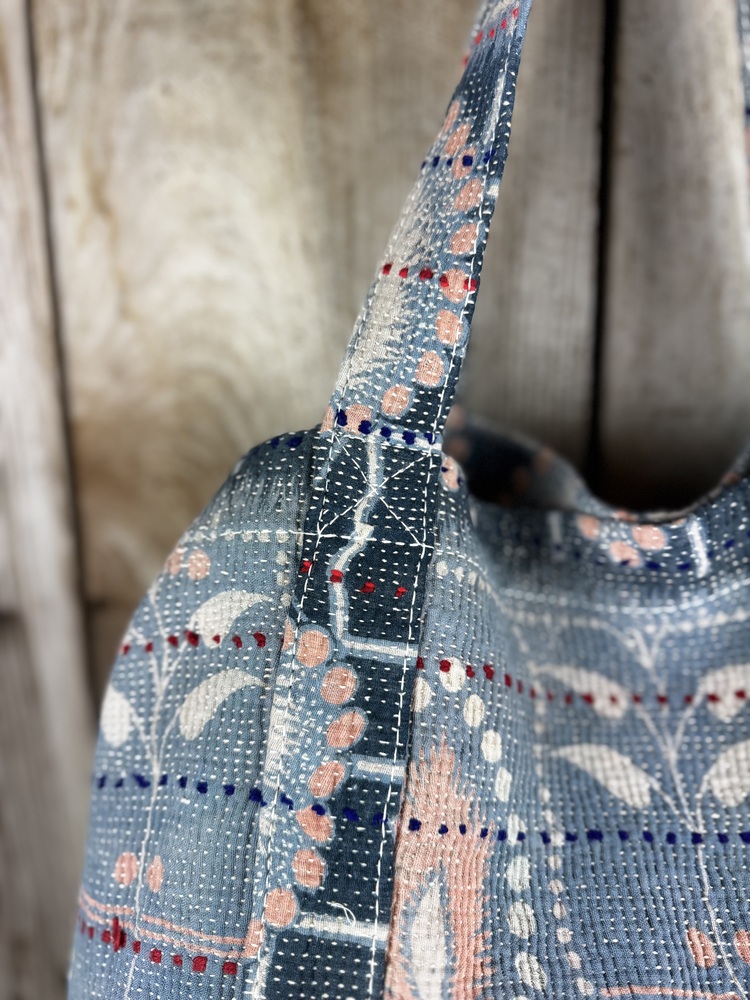 Colourful cotton kantha bags, pockets and purses, great for organising the smaller things in life. Made from recycled kantha quilts for the perfect accessory.