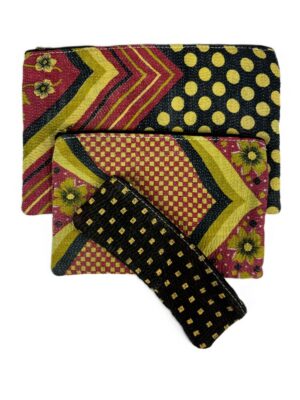 Colourful cotton kantha bags, pockets and purses, great for organising the smaller things in life. Made from recycled kantha quilts for the perfect accessory.