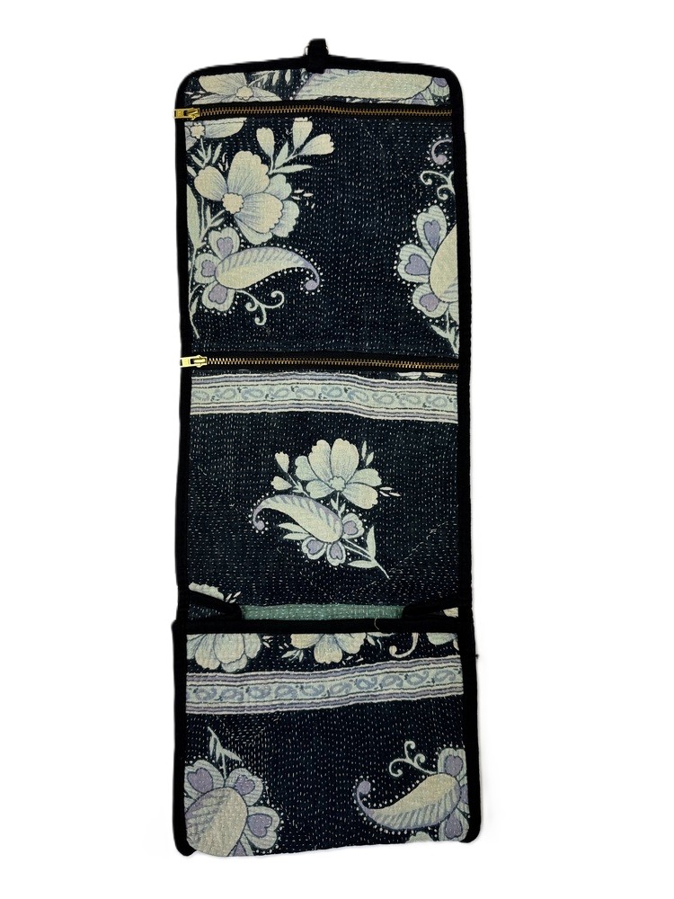 Colourful cotton kantha bags, pockets and purses, great for organising the smaller things in life. Made from recycled kantha quilts for the perfect accessory.