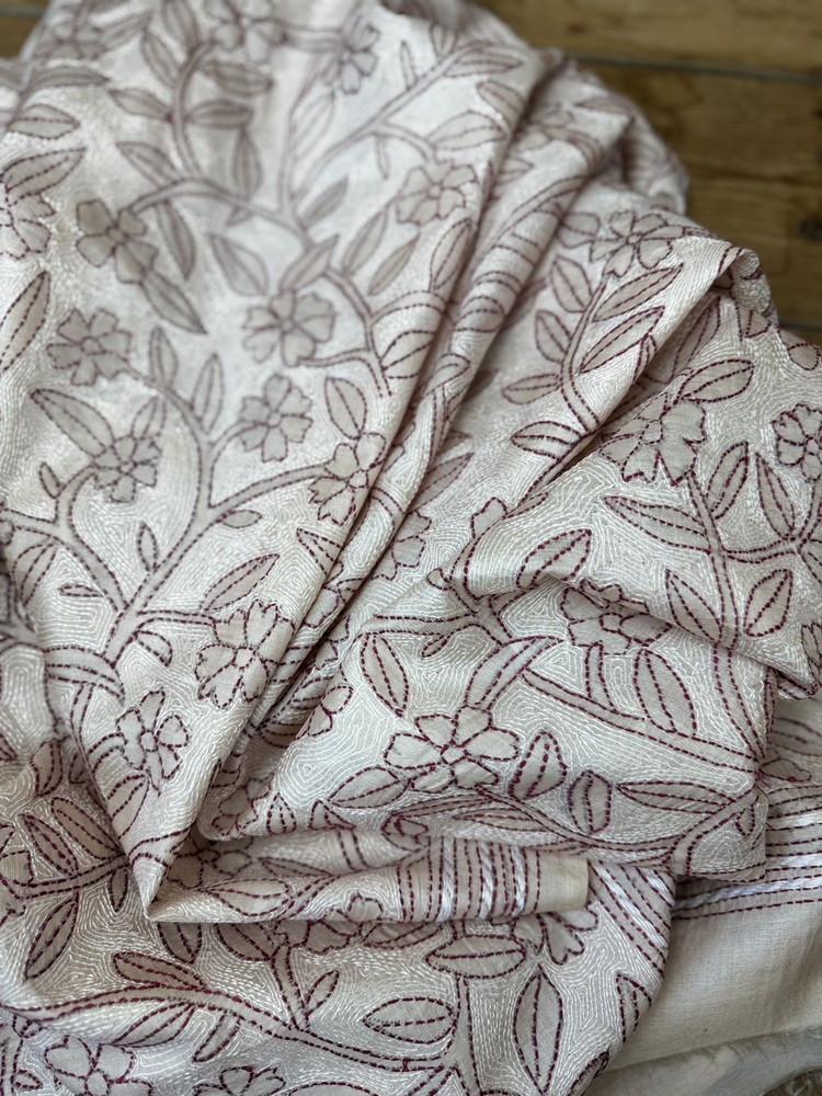 Nakshi Kantha Silk Shawl - Image 2