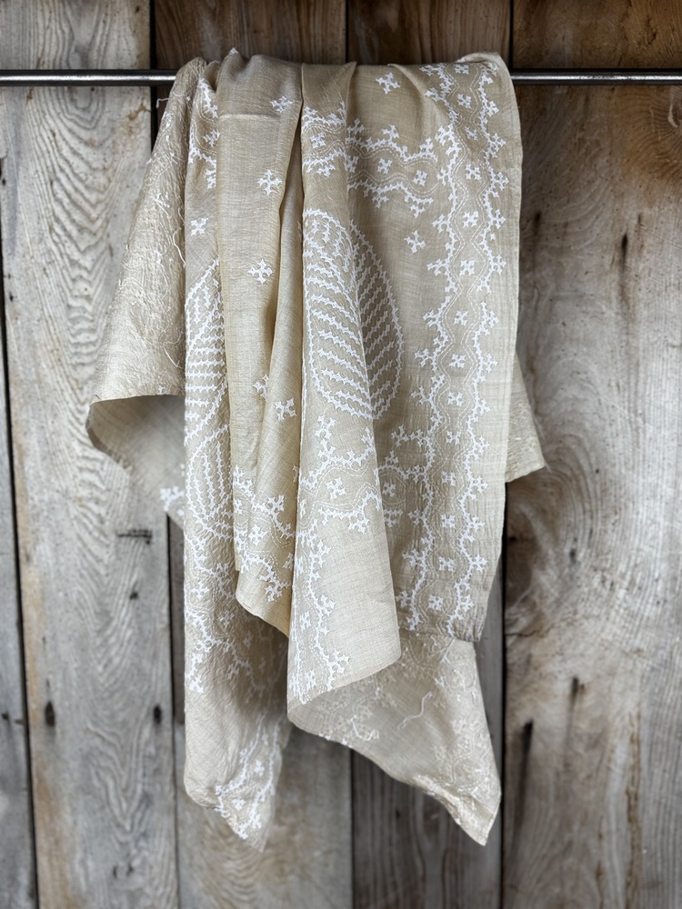 Nakshi Kantha Silk Shawl - Image 2