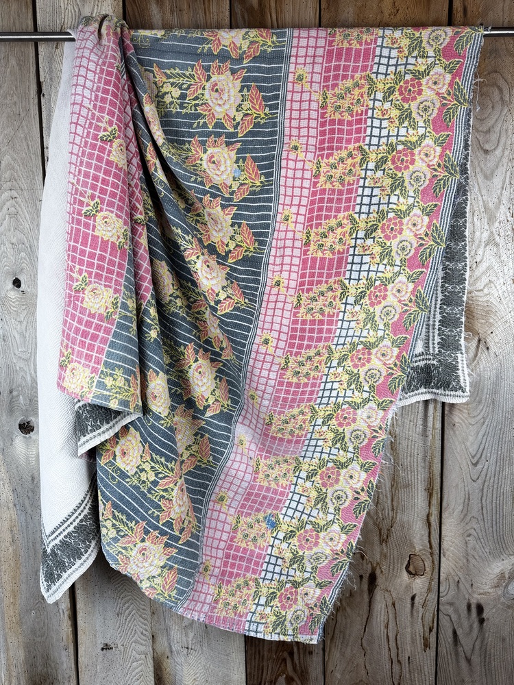 Exquisite vintage Kantha quilt featuring authentic hand-stitched Indian patchwork, responsibly sourced and perfect as unique homeware.