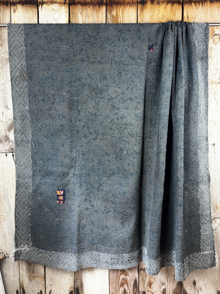 Exquisite vintage Kantha quilt featuring authentic hand-stitched Indian patchwork, responsibly sourced and perfect as unique homeware.