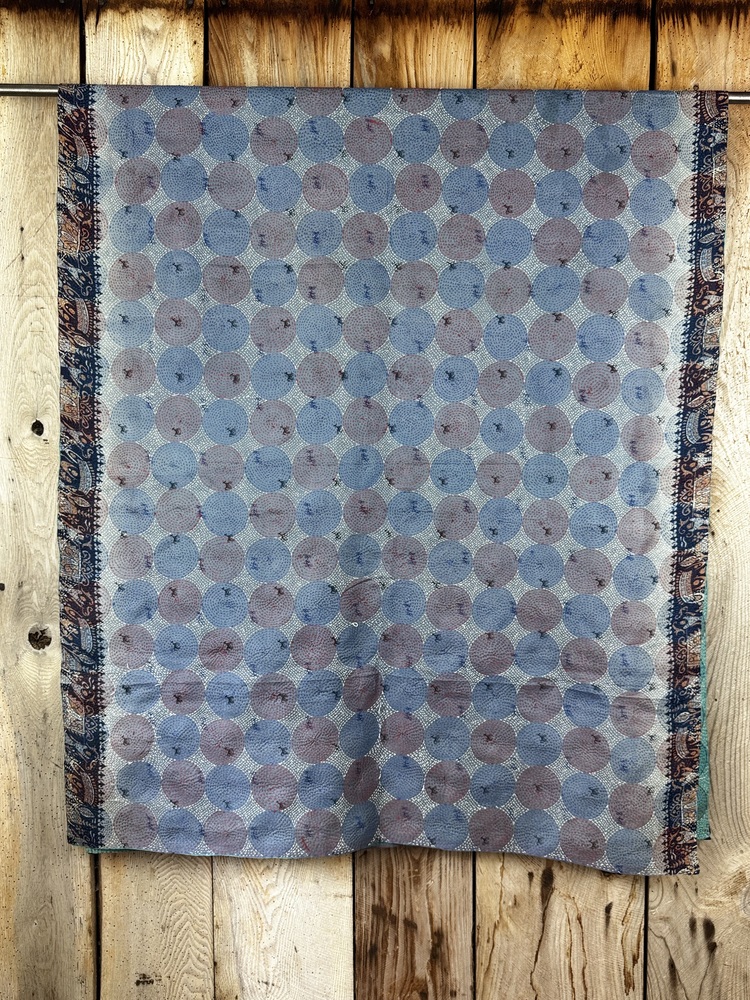 Silk scarf made from hand-stitched recycled sari silk.
